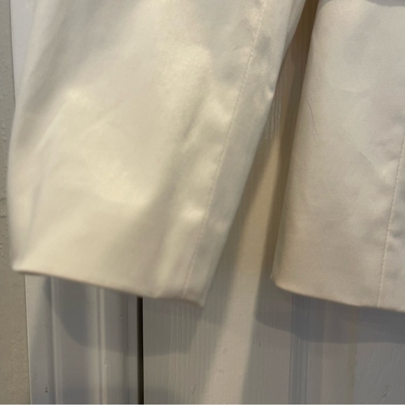 Vintage Talbots Blazer Jacket Womens Size 12 Ivory Viscose Silk Blend One Button - Picture 4 of 9